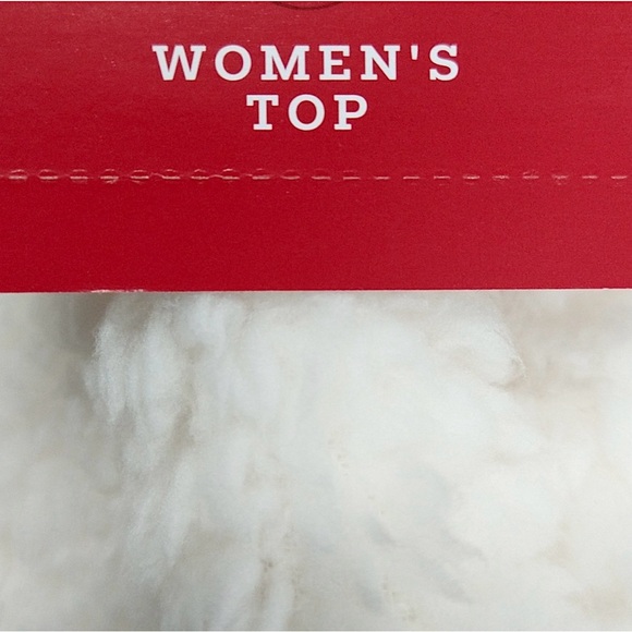 82. Wondershop Women’s NWT 2X Faux Shearling Half Zip Pullover, White - Picture 11 of 15